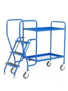 Step Tray Trolleys - 3 Step: Professional Access and Material Handling Solution