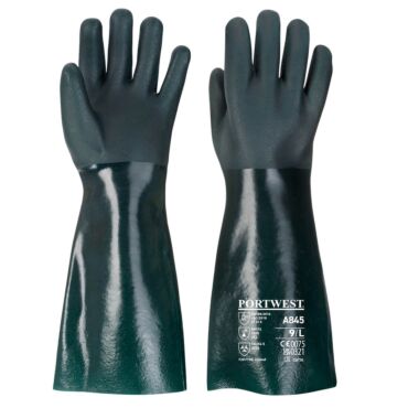 Portwest Double Dipped PVC Gauntlet 45cm: Ultimate Full-Arm Chemical Protection for UK Industries