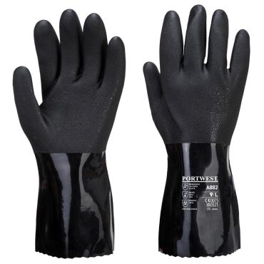 Portwest ESD PVC Chemical Gauntlet Pair: Specialized Protection for Chemical and Static Environments