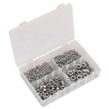 Steel Nut Assortment 370pc M5-M10 DIN 934 Metric