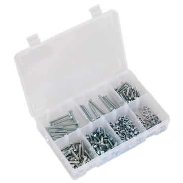 Setscrew, Nut & Washer Assortment 444pc High Tensile M5 Metric