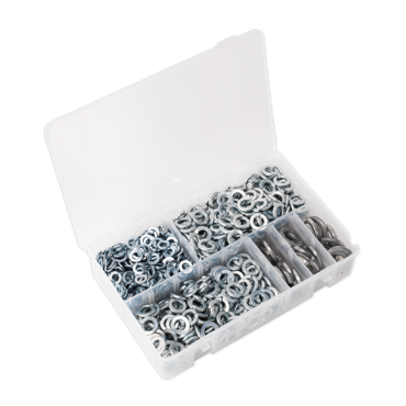 Spring Washer Assortment 1010pc M6-M16 Metric Zinc DIN 127B