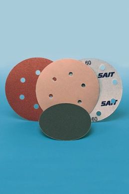 Sait Abrasive Paper Velcro Discs, with 6 Holes