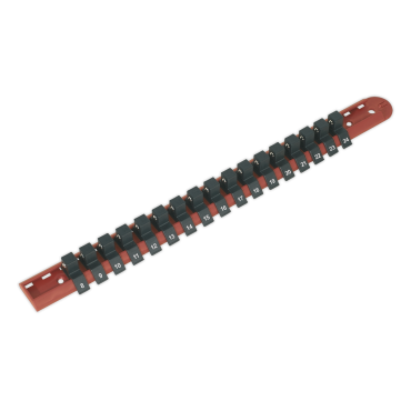 Socket Retaining Rail with 17 Clips 1/2"Sq Drive (Pack of 5)