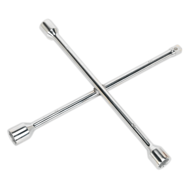 Wheel Brace 4-Way 1/2"Sq Drive + 17, 19, 21mm (Pack of 2)