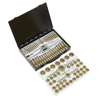 Tap & Die Set Hexagonal Metric & Imperial 86pc