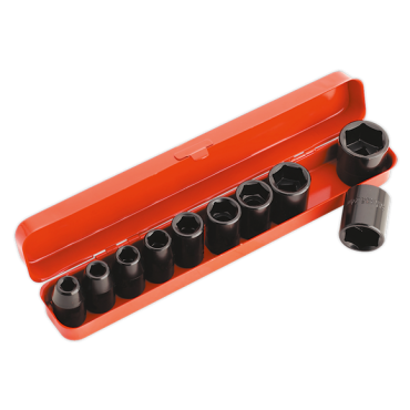 Impact Socket Set 10pc (1/2"Sq Drive Metric)