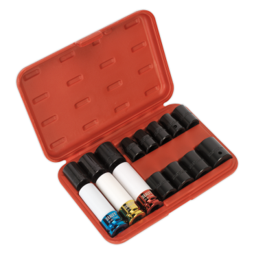 Impact Socket & Wheel Nut Remover Set 15pc 1/2"Sq Drive
