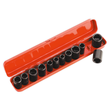 Impact Socket Set 12pc Metric/Imperial (3/8"Sq Drive)