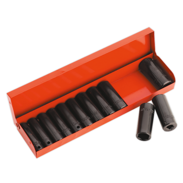 Impact Socket Set 12pc Deep - Metric/Imperial (3/8"Sq Drive)