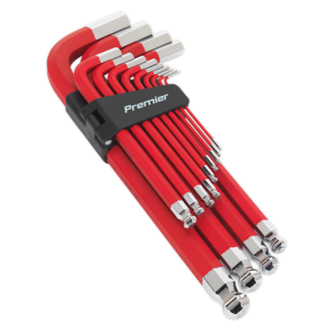 13pc Anti-Slip Long Jumbo Ball-End Hex Key Set