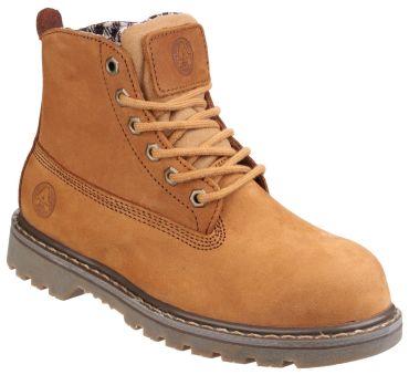 Amblers Womens Tan Leather Lace-up Boot