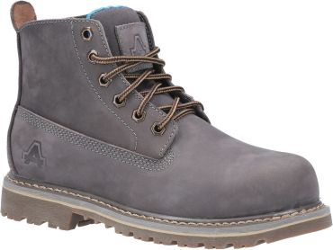 Amblers Womens Genuine GYW Grey Lace up Safety Boot