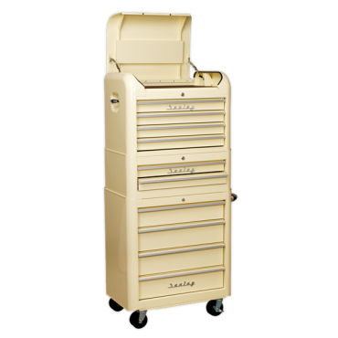 10 Drawer Retro Style Topchest, Mid-Box & Rollcab Combo