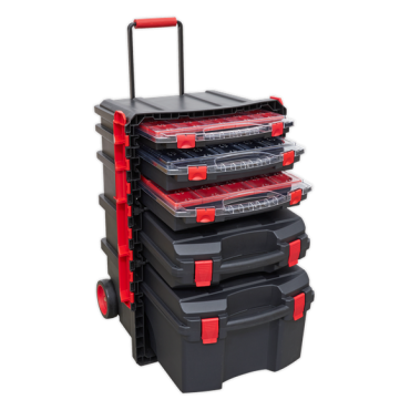 Professional Mobile Toolbox with 5 Removable Storage Cases