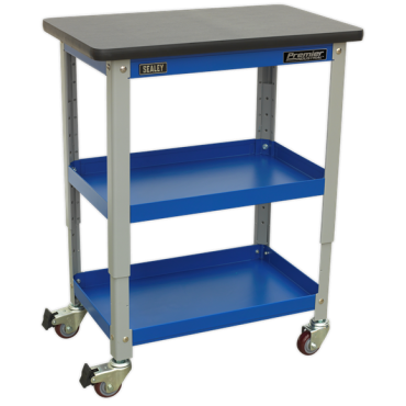 3-Level Industrial Workshop Trolley