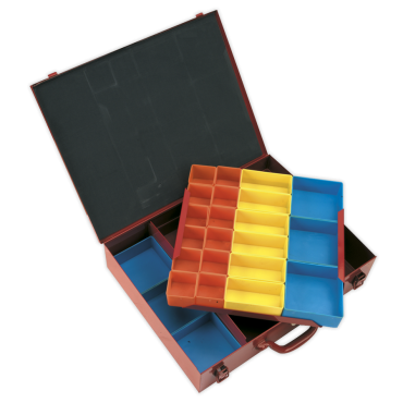 Metal Case 2 Layer with 27 Storage Bins