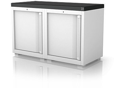 Double Sheet Metal Worktop For Industrial Environments