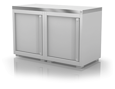 Double Stainless Steel Worktop For Industrial Environments