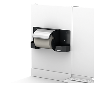 Paper Roll Holder With Spray Can Supports