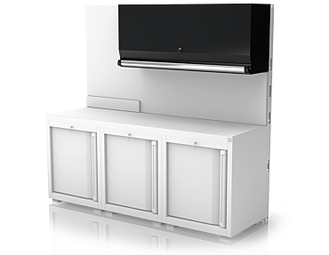 Double Industrial Wall Cabinet with Flip-Up Door