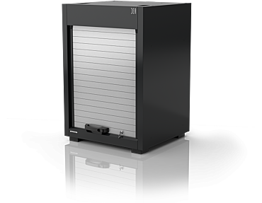 Industrial Module With Roll-up Door And Pull Out Shelves