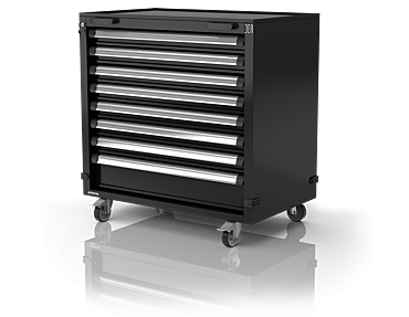 One-And-a-Half Module Industrial Trolley With 8 Drawers Series 110