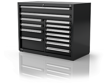 Industrial Drawer Cabinet With 13 Drawers Double Module