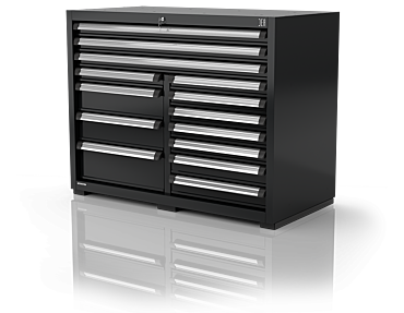 Industrial Drawer Cabinet With 14 Drawers Double Module