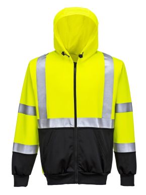 Portwest Hi-Vis Two-Tone Zipped Hoody: Modern Safety with Enhanced Functionality