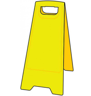 60cm Unbranded Heavy Duty Yellow 'A' Board
