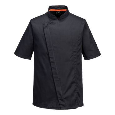 Portwest Chef's Mesh Air Pro Asymmetrical Jacket - Professional Kitchen Workwear at Hall-Fast