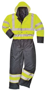 Portwest Hi-Vis Contrast Coverall - Lined