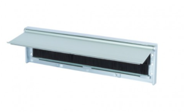 Draught Excluding Letter Plate - Silver Finish Aluminium