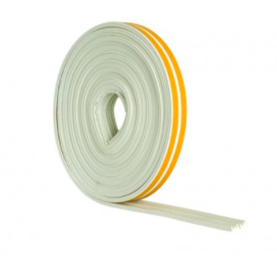 5m White 'E' Profile Longlife Foam Draught Excluder