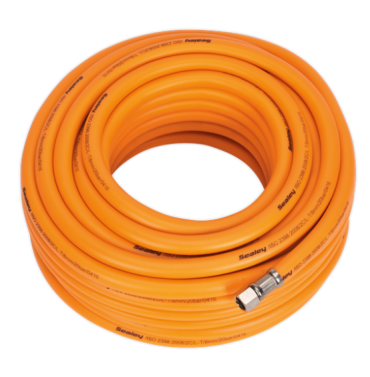 Air Hose 20m Hybrid High-Visibility 1/4"BSP Unions
