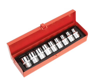 9pc 1/2"Sq Drive TRX-Star* Female Socket Set (E10-E24)