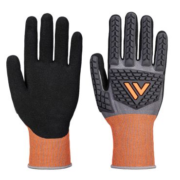 Portwest CT Cut D18 Nitrile Impact Glove Grey/Black Pair: Complete Hand Protection for Hazardous Environments