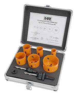 9 Piece Plumbers Hole Saw Kit