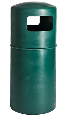 Hooded Top Litter Bin - Weather Protected 90 Litre Outdoor Waste Solution
