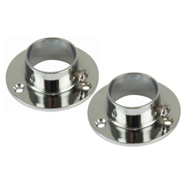 SAPPHIRE CHROME DELUXE WALL SOCKET 25MM