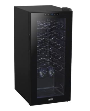 Baridi 18 Bottle Wine Fridge with Digital Touchscreen Controls & LED Light - Black