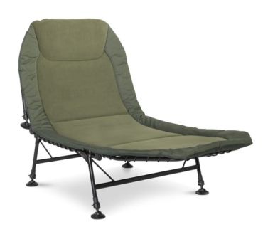 Dellonda Deluxe Wide Adjustable Bedchair Fleece Mattress & Pillow 3 Legs