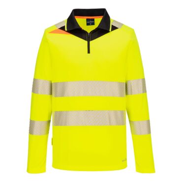 Portwest DX4 Hi-Vis Zip Polo Shirt Long Sleeve &ndash; Premium Workwear for Maximum Visibility
