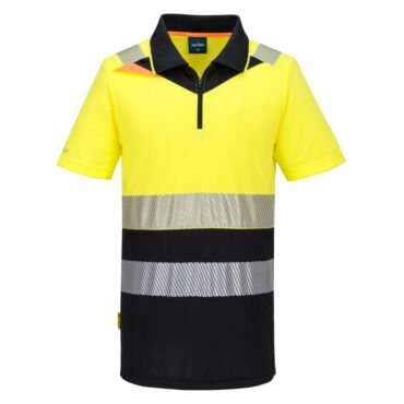 Portwest DX4 Hi-Vis Zip Polo Shirt Long Sleeve &ndash; Premium Workwear for Maximum Visibility