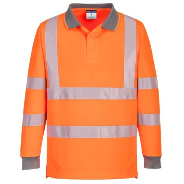 Portwest Eco Hi-Vis Long Sleeve Polo Shirts (6-Pack): Sustainable Safety for Your Workforce