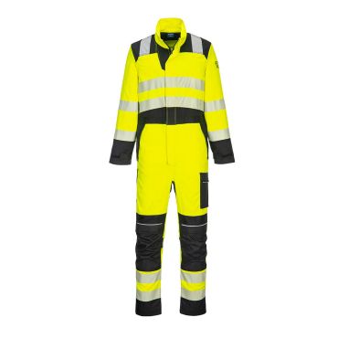 Portwest PW3 FR Hi-Vis Coverall Yellow/Black: Ultimate Safety & Flame Resistance at Hall-Fast