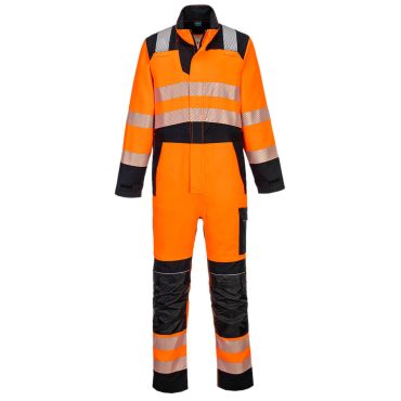 Portwest PW3 FR HVO Coverall Orange-Black: High-Visibility Flame Resistant Protection