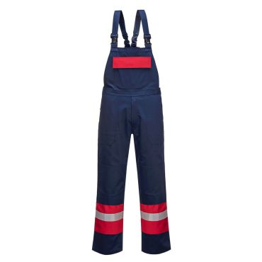 Portwest Bizflame Work Bib and Brace Navy - Superior Flame-Resistant Protection | Hall-Fast