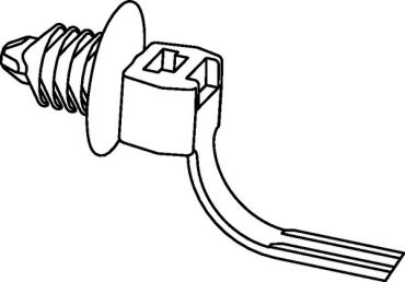 1-Piece Fixing Ties with Fir Tree, with Disc for Round Holes (FT220DP7)